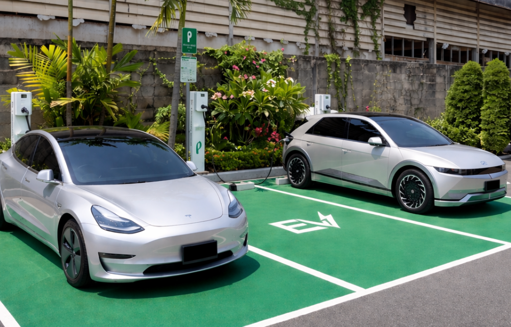 The EV charger station